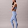 Leggings sportivi moderni a vita alta con logo, lunghezza 7/8