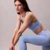 Leggings sportivi moderni a vita alta con logo, lunghezza 7/8