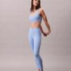 Leggings sportivi moderni a vita alta con logo, lunghezza 7/8
