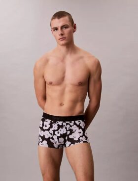 Low Rise Trunk con stampa nera CK Black