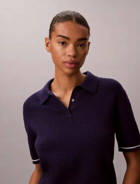 Maglia polo a trecce Monologo