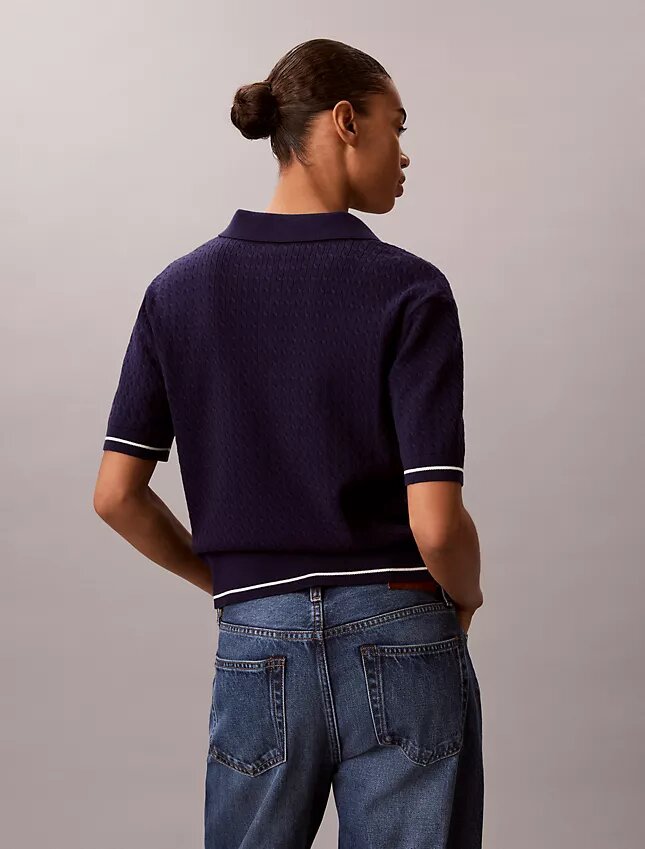 Maglia polo a trecce Monologo Maglia polo a trecce Monologo