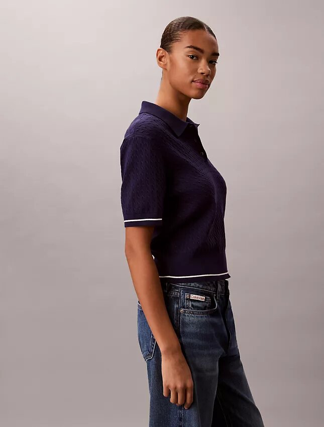 Maglia polo a trecce Monologo Maglia polo a trecce Monologo