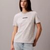 Maglietta a righe con logo CK Maglietta a righe con logo CK