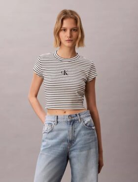 Maglietta a righe con Monogram