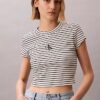 Maglietta a righe con Monogram