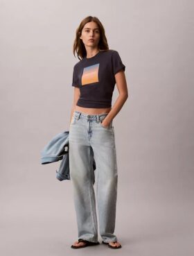 Maglietta classica con grafica tramonto
