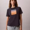 Maglietta classica con grafica tramonto Maglietta classica con grafica tramonto