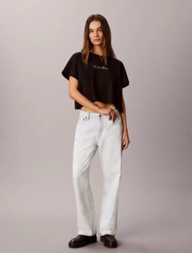 Maglietta corta boxy in Coton Stretch Lounge Pride