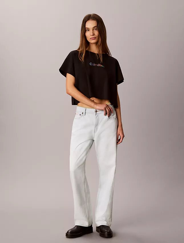 Maglietta corta boxy in Coton Stretch Lounge Pride Maglietta corta boxy in Coton Stretch Lounge Pride