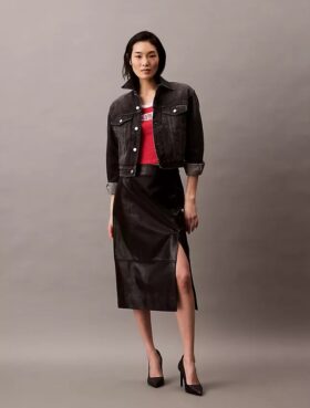 Maglietta corta in cotone e cashmere