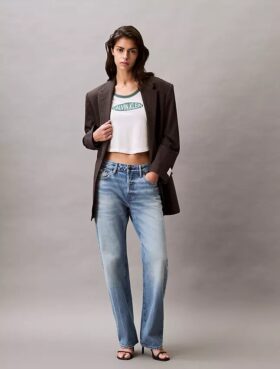 Maglietta corta in cotone e cashmere