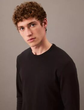 Maglietta da notte CK Black Slim a girocollo
