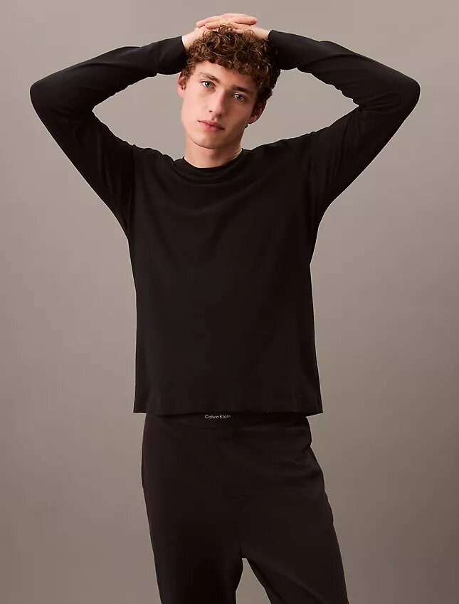 Maglietta da notte CK Black Slim a girocollo Maglietta da notte CK Black Slim a girocollo