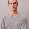 Maglietta da notte Henley in maglia a nido d’ape Maglietta da notte Henley in maglia a nido d’ape