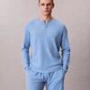 Maglietta da notte Henley in maglia a nido d’ape Maglietta da notte Henley in maglia a nido d’ape