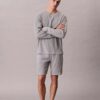 Maglietta da notte Henley in maglia a nido d’ape Maglietta da notte Henley in maglia a nido d’ape