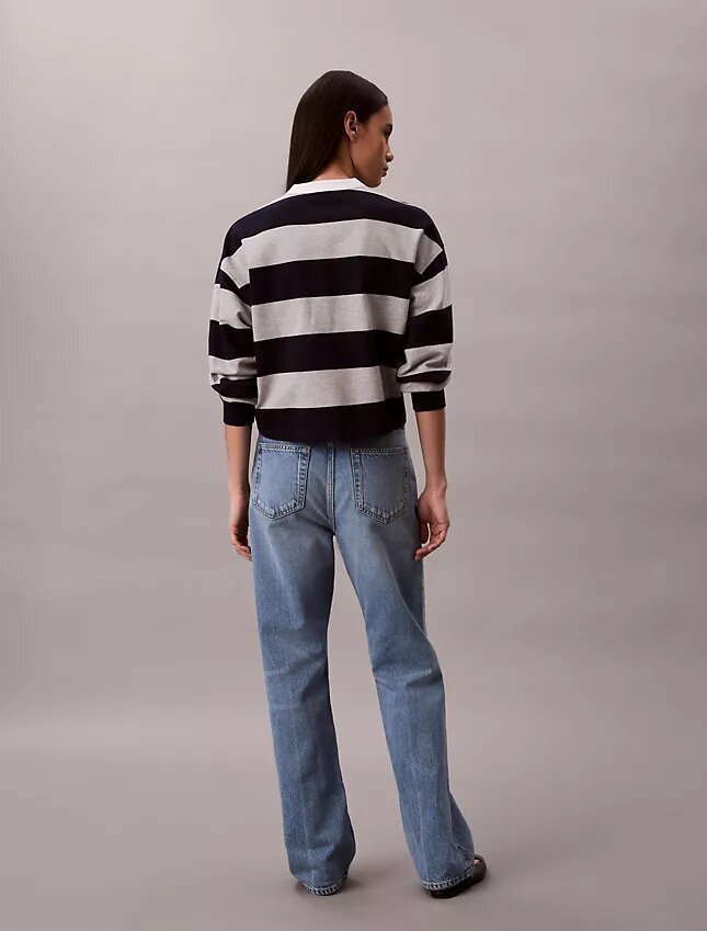 Maglietta Henley a righe varsity Maglietta Henley a righe varsity