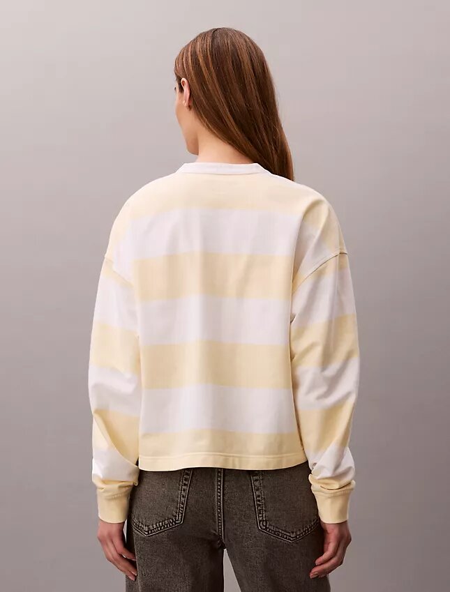 Maglietta Henley a righe varsity Maglietta Henley a righe varsity