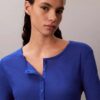 Maglietta Henley leggera a trama waffle Maglietta Henley leggera a trama waffle
