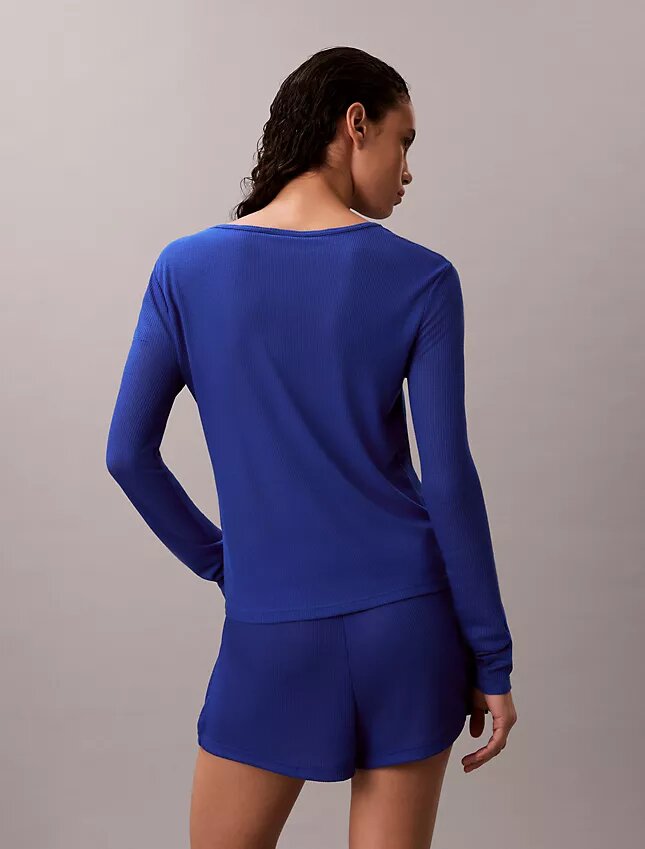 Maglietta Henley leggera a trama waffle Maglietta Henley leggera a trama waffle