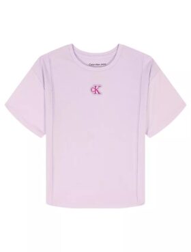 Maglietta per bambina con Monogram e pieghe