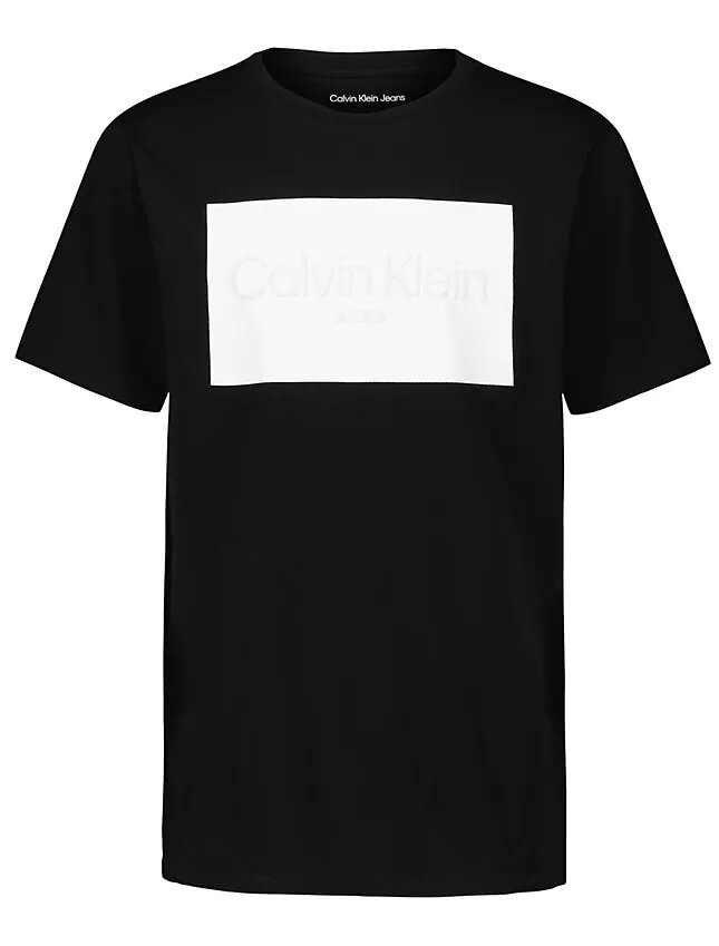 Maglietta per bambino con girocollo e logo CK Maglietta per bambino con girocollo e logo CK