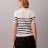 Maglietta polo in cotone a costine liscio