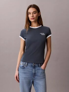 Maglietta slim con logo 1989