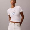Maglietta slim con logo a strati Maglietta slim con logo a strati