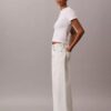 Maglietta slim con logo a strati Maglietta slim con logo a strati