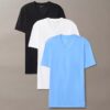 Maglietta slim fit con scollo a V in misto Cotton Stretch, confezione da 3