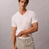 Maglietta slim fit con scollo a V in misto Cotton Stretch, confezione da 3