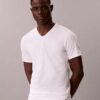 Maglietta slim fit con scollo a V in misto Cotton Stretch, confezione da 3