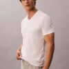 Maglietta slim fit con scollo a V in misto Cotton Stretch, confezione da 3