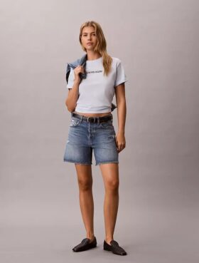 Maglietta squadrata con logo Calvin Klein