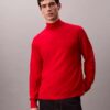 Maglione a collo alto in lana merino