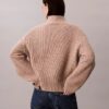 Maglione a collo alto morbido e voluminoso a coste Maglione a collo alto morbido e voluminoso a coste