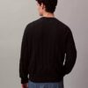 Maglione a coste con logo su tutta la superficie