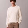 Maglione a costine con logo su tutta la superficie