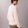 Maglione a costine con logo su tutta la superficie