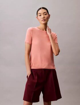 Maglione a maniche corte in viscosa