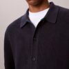 Maglione button-down con trama a rete Maglione button-down con trama a rete