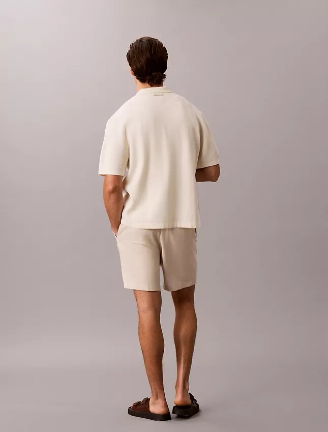 Maglione button-down con trama a rete Maglione button-down con trama a rete