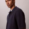 Maglione button-down con trama a rete Maglione button-down con trama a rete