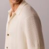 Maglione button-down con trama a rete Maglione button-down con trama a rete