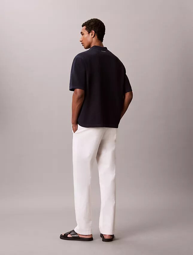 Maglione button-down con trama a rete Maglione button-down con trama a rete