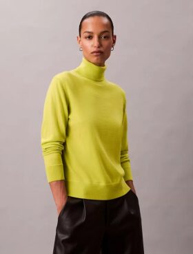 Maglione classico a collo alto in lana merino Maglione classico a collo alto in lana merino