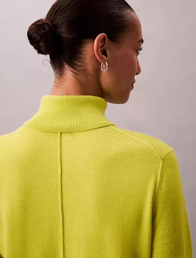 Maglione classico a collo alto in lana merino Maglione classico a collo alto in lana merino