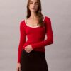 Maglione classico con scollo rotondo in misto cotone Maglione classico con scollo rotondo in misto cotone